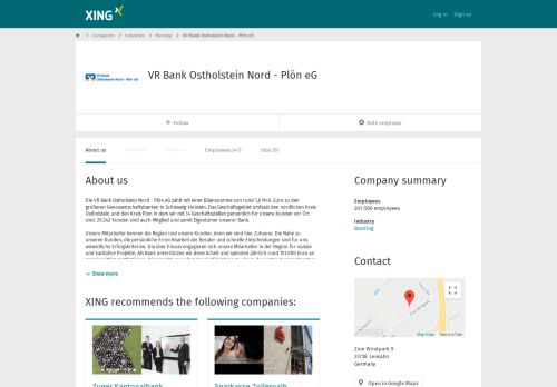 
                            11. VR Bank Ostholstein Nord - Plön eG als Arbeitgeber | XING ...