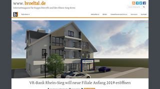 
                            10. VR-Bank Rhein-Sieg will neue Filiale Anfang 2019 eröffnen - broeltal.de