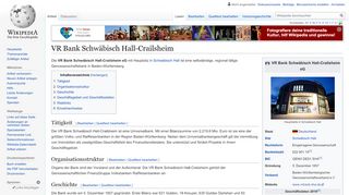 
                            7. VR Bank Schwäbisch Hall-Crailsheim – Wikipedia