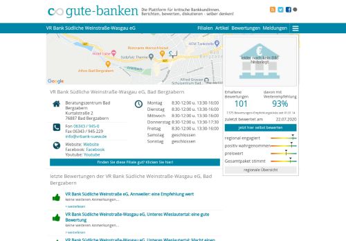 
                            12. VR Bank Südliche Weinstraße-Wasgau eG: Bewertungen ...
