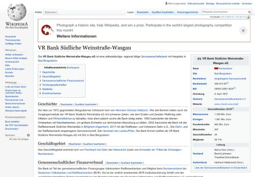 
                            8. VR Bank Südliche Weinstraße-Wasgau – Wikipedia
