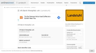 
                            10. VR-Bank Westpfalz -alt- in Landstuhl: BIC für Bankleitzahl 54061650