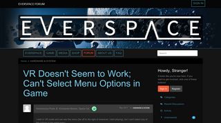 
                            10. VR Doesn't Seem to Work; Can't Select Menu Options in Game ...
