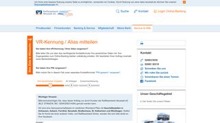 
                            8. VR-Kennung / Alias mitteilen - Raiffeisenbank Neustadt eG