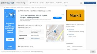 
                            6. VR meine Raiffeisenbank in Marktl: BIC für Bankleitzahl 71061009