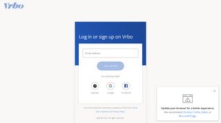 
                            2. VRBO: Log in to VRBO - VRBO.com