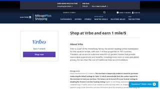 
                            9. VRBO.com coupon & promo codes 2019 - United MileagePlus Shopping