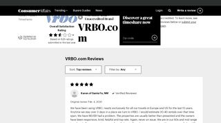 
                            13. VRBO.com Reviews (Updated May 2018) | ConsumerAffairs