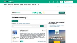 
                            13. VRBO/Homeaway? - Timeshares / Vacation Rentals Forum - TripAdvisor