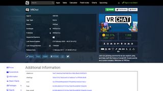 
                            8. VRChat · AppID: 438100 · Steam Database