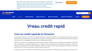 
                            4. Vreau credit rapid - solicita online la Ferratum