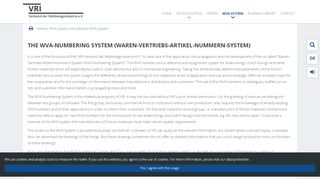 
                            6. VRI e.V.: Introduction WVA-System
