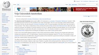 
                            3. Vrije Universiteit Amsterdam - Wikipedia