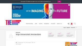
                            9. Vrije Universiteit Amsterdam World University Rankings | THE