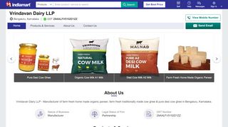 
                            6. Vrindavan Dairy LLP - Manufacturer of Farm Fresh Home Made ...