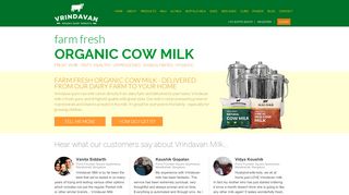
                            1. Vrindavan Milk - Farm Fresh Organic Cow Milk