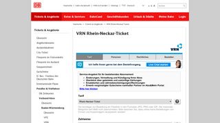 
                            12. VRN Rhein-Neckar-Ticket - Deutsche Bahn