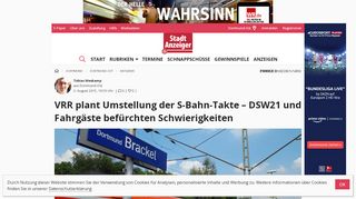 
                            10. VRR plant Umstellung der S-Bahn-Takte – DSW21 und Fahrgäste ...