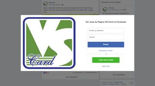 
                            5. VS Card - Agora você pode conferir seu saldo pelo... | Facebook