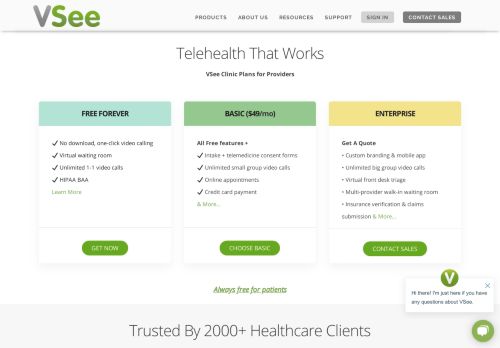 
                            1. VSee | Most Trusted HIPAA Compliant Telemedicine Solution