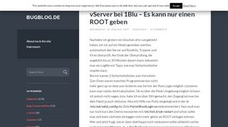 
                            10. vServer bei 1Blu - Es kann nur einen ROOT geben - BugBlog.de