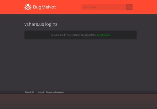 
                            6. vshare.us logins - BugMeNot