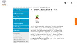 
                            9. VSI International Year of Soils - Article Selections - Elsevier