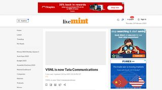 
                            12. VSNL is now Tata Communications - Livemint