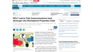 
                            11. VSNL: NCLT nod to Tata Communications land demerger into ...