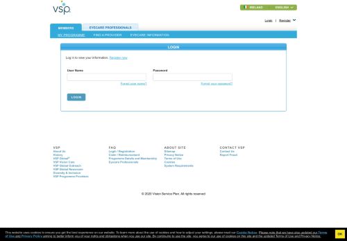 
                            3. VSP - Log in to view your information.