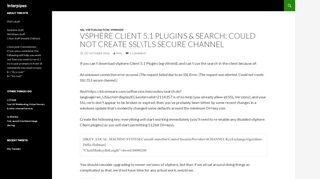 
                            12. vSphere Client 5.1 plugins & search: Could not create SSL\TLS secure ...