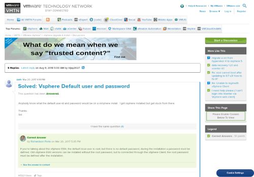 
                            3. Vsphere Default user and password |VMware Communities