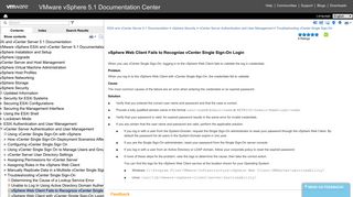 
                            7. vSphere Web Client Fails to Recognize vCenter Single Sign-On Login