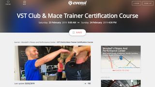 
                            9. VST Club & Mace Trainer Certification Course - 23 FEB 2019 - Evensi