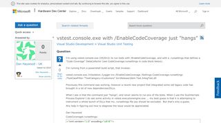 
                            10. vstest.console.exe with /EnableCodeCoverage just 
