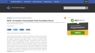 
                            9. VSTS - Eu Instalei o Visual Studio Team Foundation Server