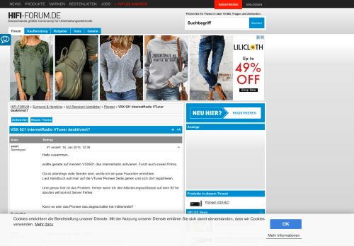 
                            2. VSX 921 InternetRadio VTuner deaktiviert?, Pioneer - HIFI-FORUM