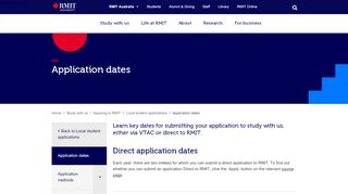 
                            7. VTAC application - RMIT University