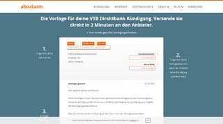 
                            13. VTB Direktbank online kündigen | geprüfte Vorlage - Aboalarm
