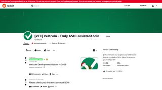 
                            4. [VTC] Vertcoin - Truly ASIC-resistant coin - Reddit