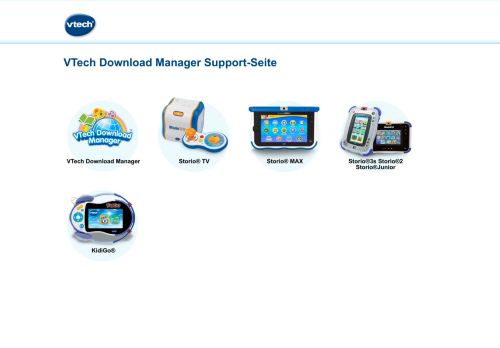 
                            13. VTech Download Manager Support-Seite