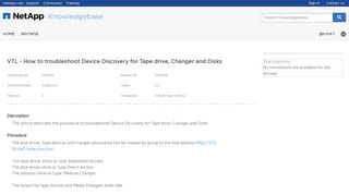 
                            11. VTL - How to troubleshoot Device Discovery for Tape drive, Changer ...