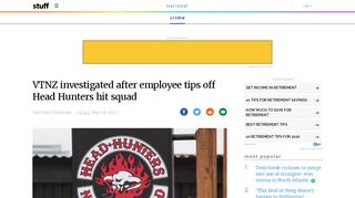 
                            8. VTNZ investigated after employee tips off Head Hunters hit squad ...