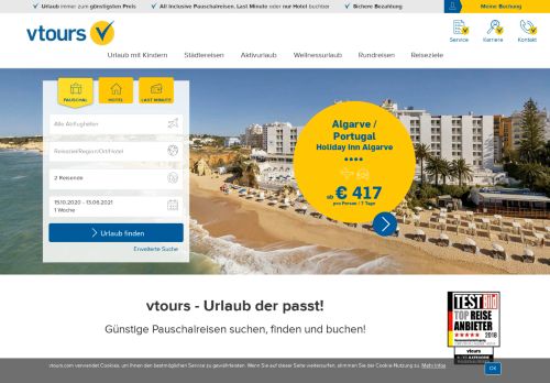 
                            3. vtours.com: Urlaub der passt - Reisen günstig buchen!