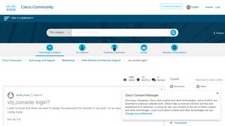 
                            2. vty,console login? - Cisco Community