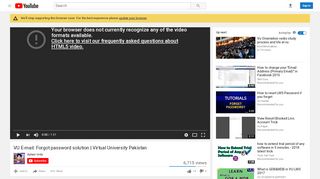 
                            11. VU E-mail: Forgot password solution | Virtual University Pakistan ...