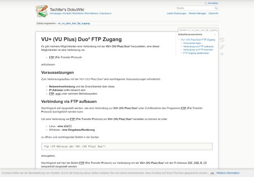 
                            6. VU+ (VU Plus) Duo² FTP Zugang - Tachtler's DokuWiki