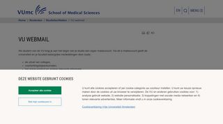 
                            2. VU webmail - Studiefaciliteiten - VUmc School of Medical Sciences
