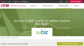 
                            2. Vubiz Discounts and Savings | CFIB