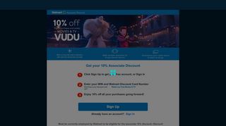 
                            10. VUDU - Walmart Associate Discount